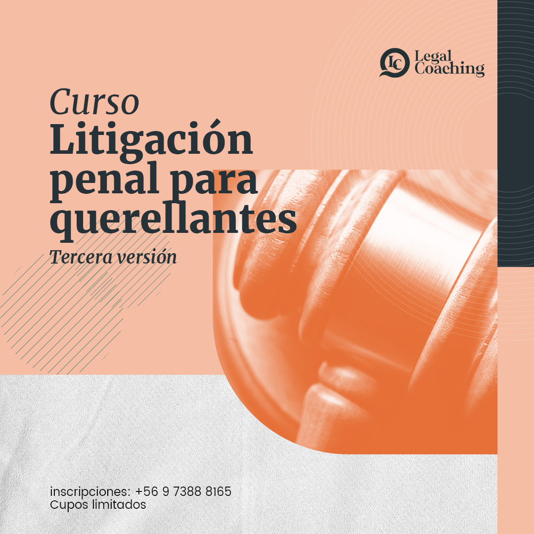 Portada Curso Litigación penal para querellantes